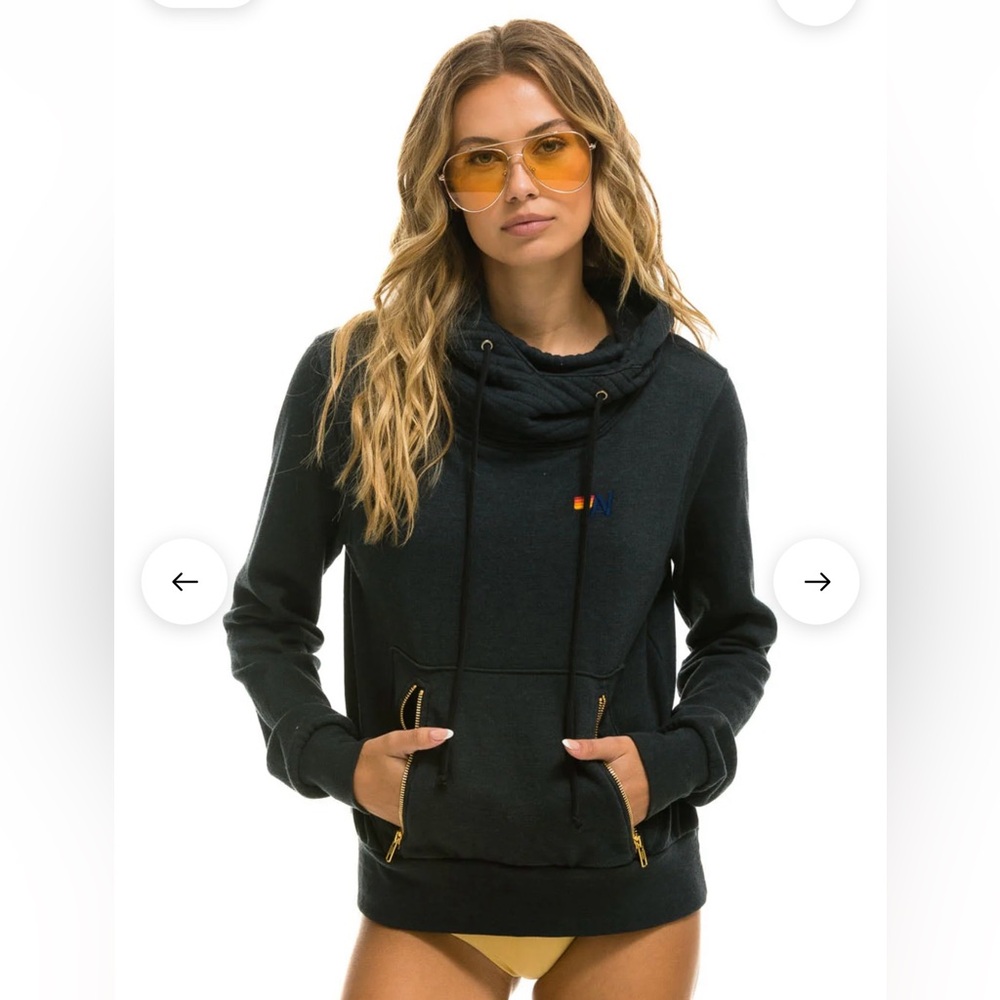 COPY - Aviator Nation Navy Blue Ninja Hoodie with Zipper Pockets